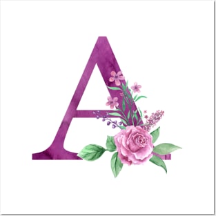 Floral Monogram A Beautiful Rose Bouquet Posters and Art